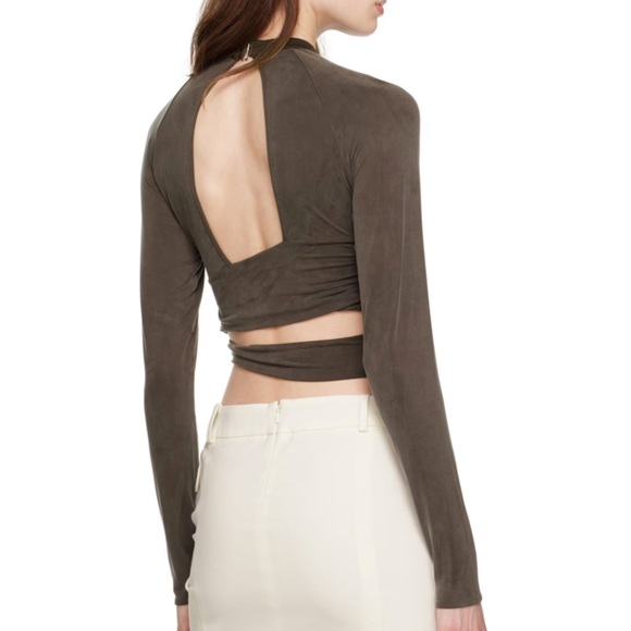 JACQUEMUS Brown 'Le T-Shirt Espelho' Long Sleeve T-Shirt - Picture 3 of 3